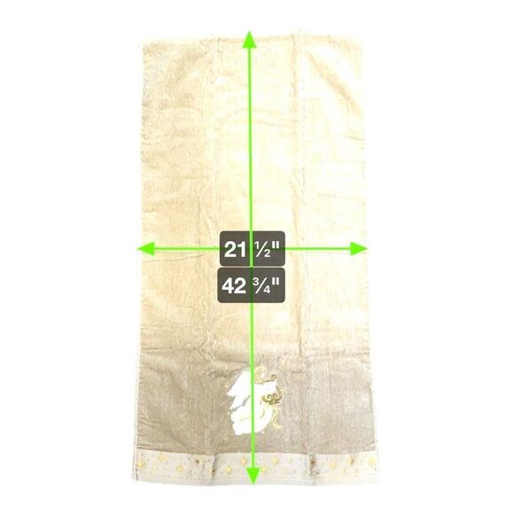 Angel Embroidered Bath & Hand Towel Set By Cecil Saydah Christmas Holidays Lot - Picture 4 of 6